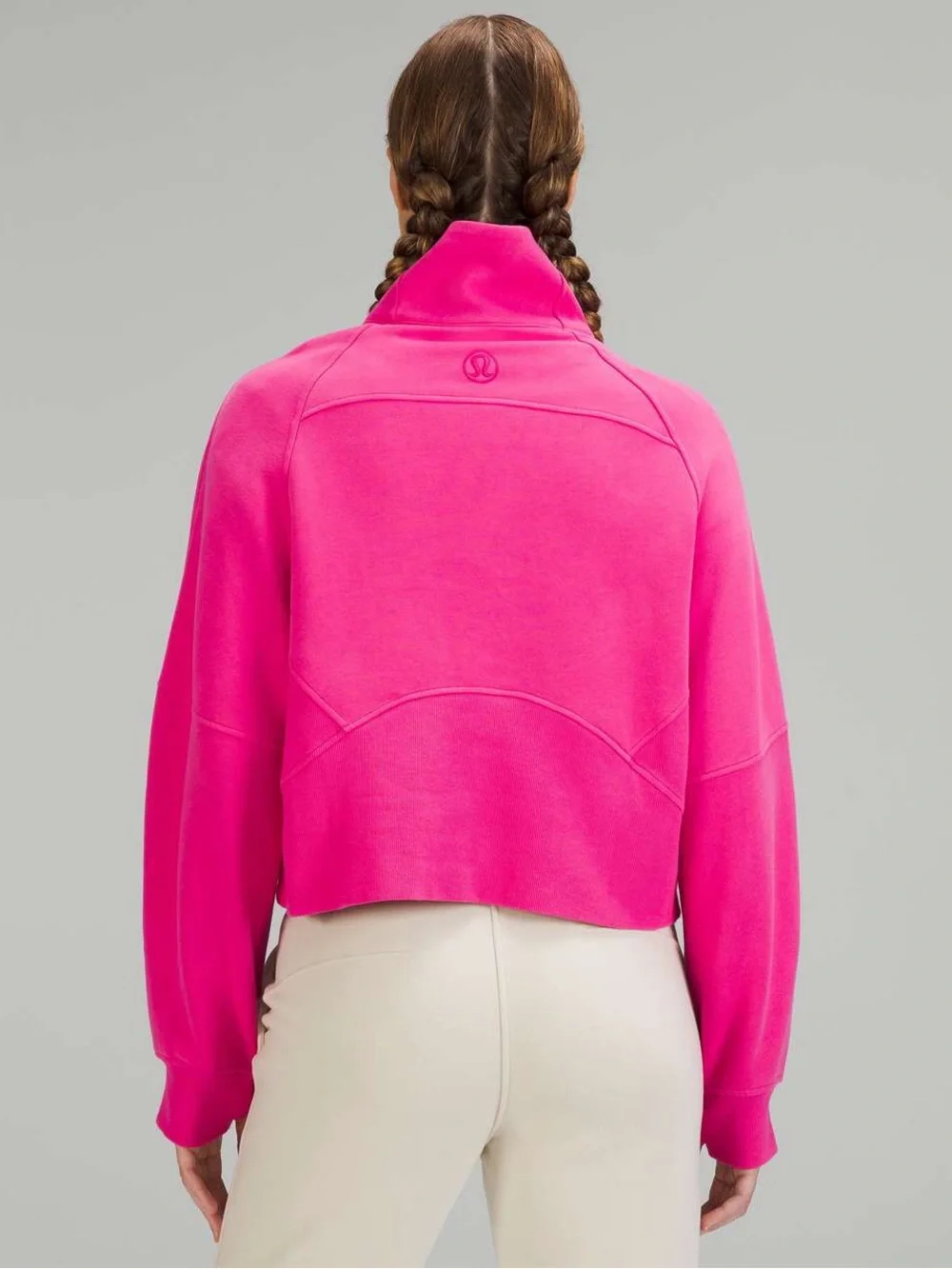 Lululemon 1/2 Zip Cropped Scuba Sweatshirt - Picture 2 of 14